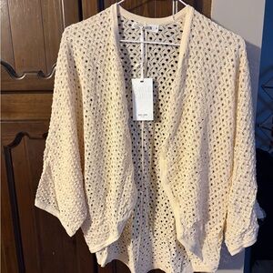 Grace Karin Women's Open Knit Cardigan in Cream